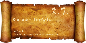 Kersner Terézia névjegykártya